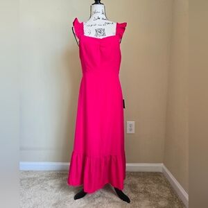 Lulus Sundress Womens L Pink Tiered Midi
